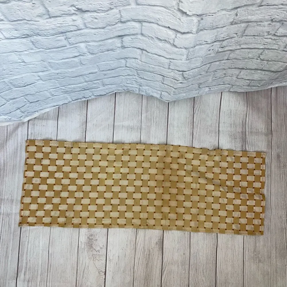 Vintage basket weave table runner 40”x14”